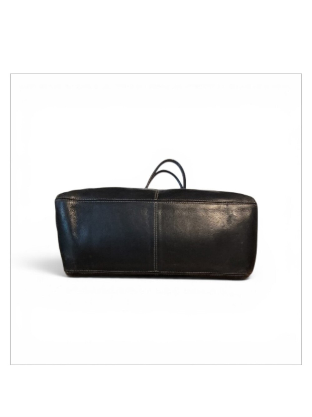 Cole Haan Classic Black Leather Tote Bag - Women - Picture 3 of 5